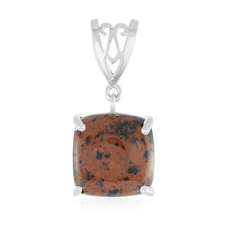 Ciondolo in argento con Ossidiana Mogano