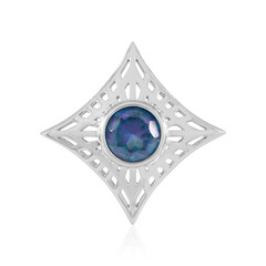 Zilveren hanger met een blauwe mystieke-topaas