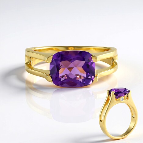 Anello in argento con Ametista del Marocco