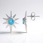 Orecchini in argento con Apatite Blu (de Melo Essence)