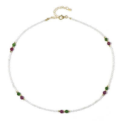 Collana in argento con Diopside Russo