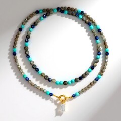 Collana in argento con Quarzo Bianco (Riya)