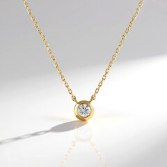 Collana in oro con Diamante I3 (H) (de Melo Gold)
