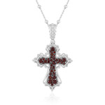 Indischer Granat-Silberhalskette (Dallas Prince Designs)