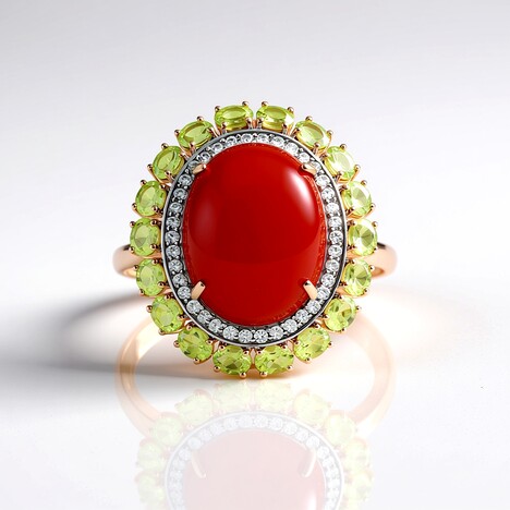 Anello in argento con Corniola (Adela Silber)
