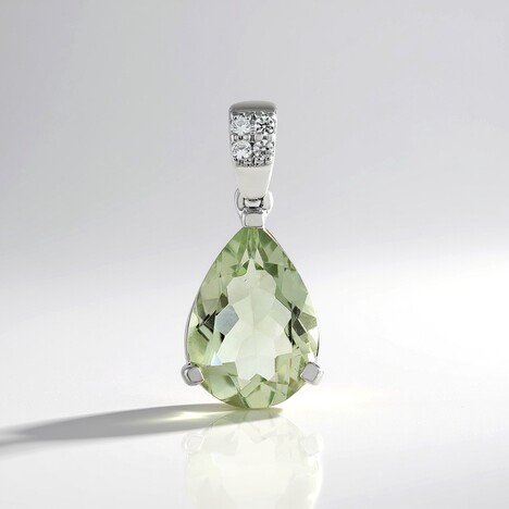 Ciondolo in argento con Ametista Verde