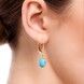 9K Sleeping Beauty Turquoise Gold Earrings