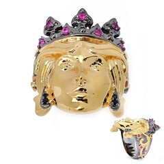 Burmesischer Rubin-Silberring (Gems en Vogue)