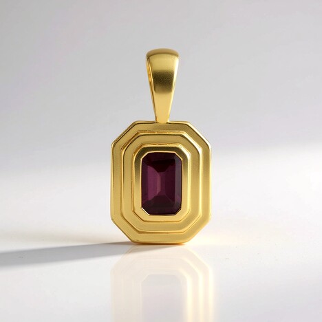 Ciondolo in argento con Granato Magenta