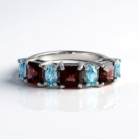Anello in argento con Zircone Rosa