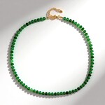 Collana in argento con Quarzo Verde (Riya)