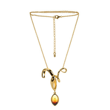 Collana in argento con Ambra Baltica (dagen)