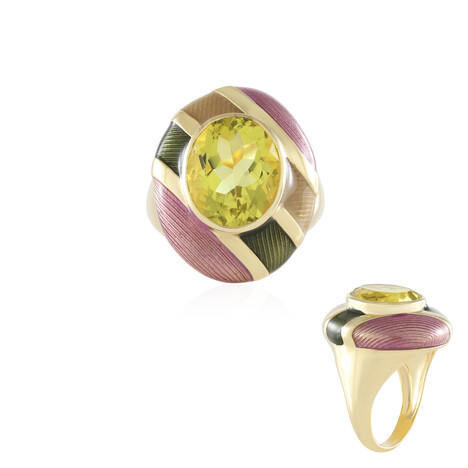 Limonen-Quarz-Silberring (Adela Silber)