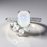 Anello in argento con Opale di Welo