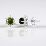 Orecchini in argento con Vesuvianite