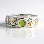 Anillo en plata con Peridoto