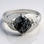 Anello in argento con Ossidiana Fiocco di Neve