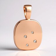 Ciondolo in argento con Diamante Argyle Rose de France I1 (Annette)