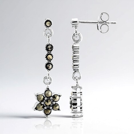 Orecchini in argento con Marcassite