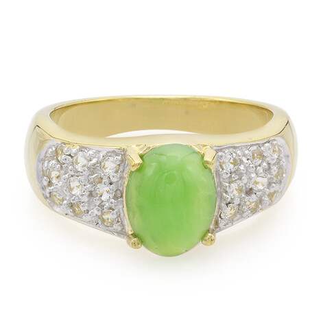 Kaiserlicher Chrysopras-Silberring