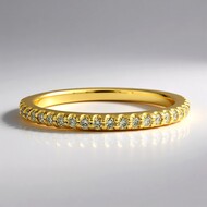Anillo en oro con Diamante amarillo canario (Annette)