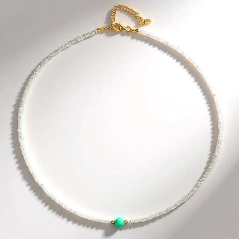 Collana in argento con Zaffiro Bianco