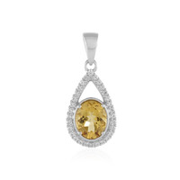 Pendentif en argent et Béryl jaune