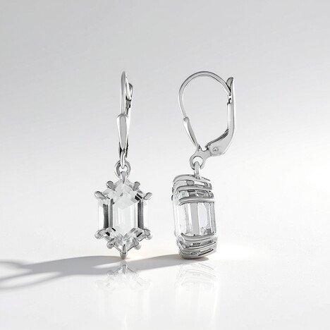 Orecchini in argento con Quarzo Bianco