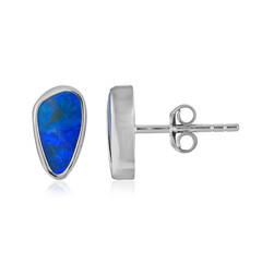 Zilveren oorbellen met opaal doubletten
