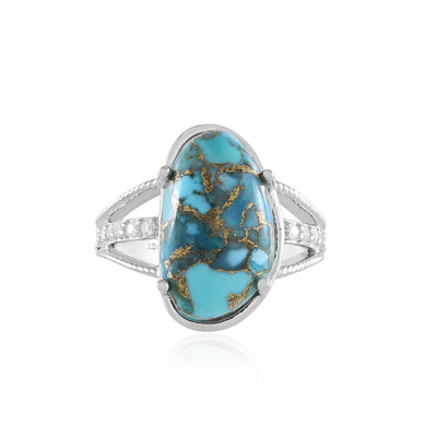 Blue Copper Turquoise Silver Ring (Faszination Türkis)