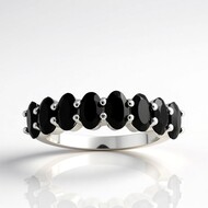 Bague en argent et Topaze blanche