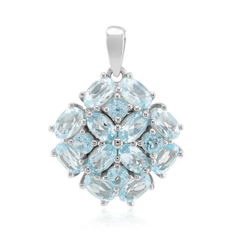 Pendentif en argent et Topaze bleu ciel