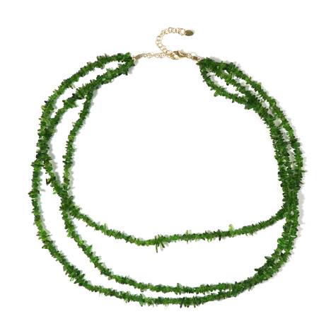 Russischer Diopsid-Silberhalskette