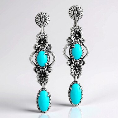 Orecchini in argento con Turchese Sleeping Beauty (Desert Chic)