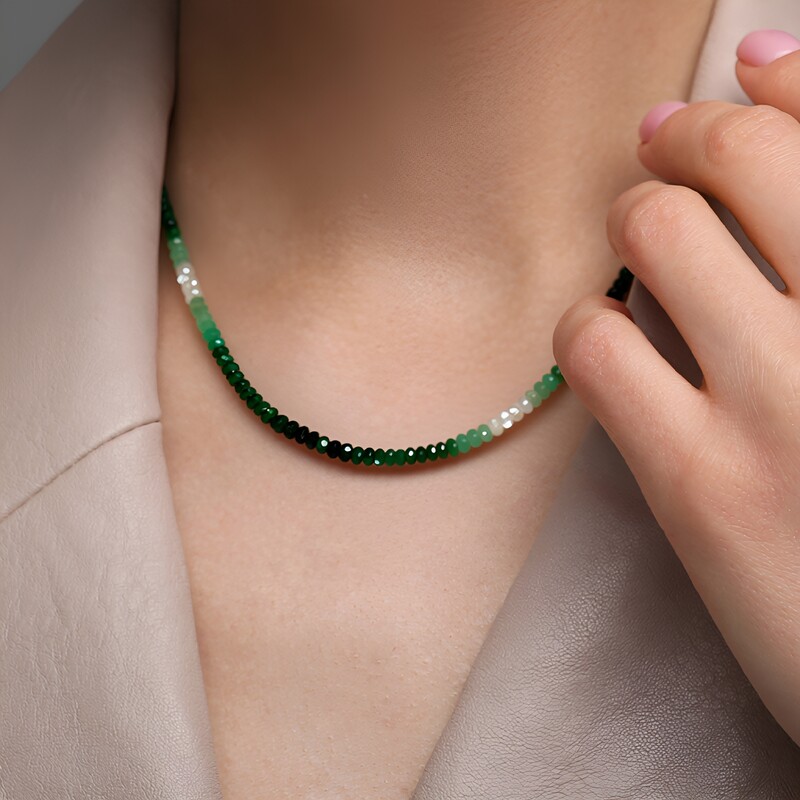 Collana in argento con Smeraldo Brasiliano