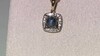 Colgante en plata con Zafiro estrella azul