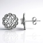 Orecchini in argento con Topazio Bianco