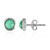 Zilveren oorbellen met Groene New Lander turkooisen