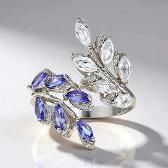 Bague en argent et Tanzanite