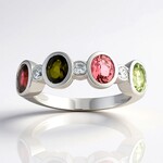 Anello in argento con Tormalina Rosa Brasiliana (Pallanova)