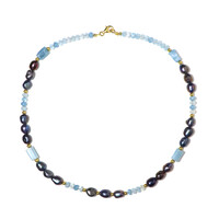 Collar en plata con Aguamarina de Brasil