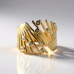 Anello in oro con Diamante Champagne I2 (de Melo Gold)