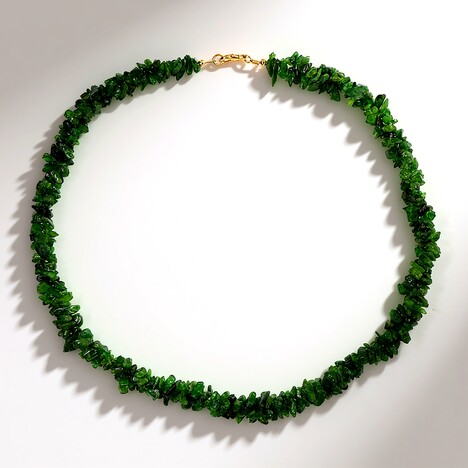 Collana in argento con Diopside Russo