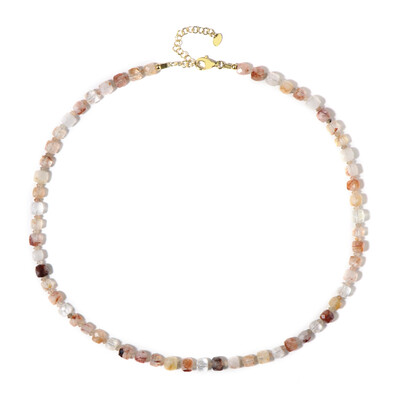 Collier en argent et Agate fleur de cerisier