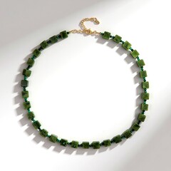 Collana in argento con Giada Canadese