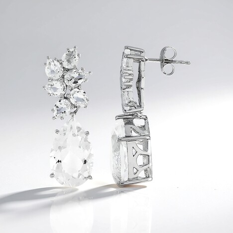 Orecchini in argento con Quarzo Bianco