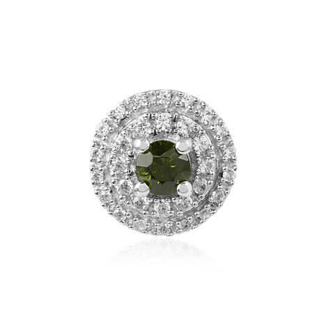 Ciondolo in argento con Zircone Ceylon Verde (MONOSONO COLLECTION)