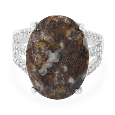 Bague en argent et Quartz Dinosaure
