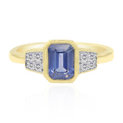 14K Ceylon Blue Sapphire Gold Ring (Annette)