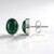 Orecchini in argento con Malachite